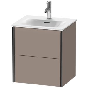 Duravit XViu Waschtisch-Unterschrank XV41310B243 51x42x55,7cm, 2 Schubkästen, schwarz matt, basalt matt