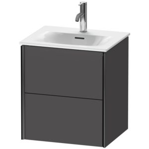 Duravit XViu Waschtisch-Unterschrank XV41310B249 51x42x55,7cm, 2 Schubkästen, schwarz matt, graphit matt