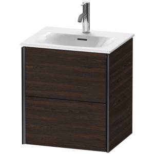 Duravit XViu vanity unit XV41310B269 51x42x55.7cm, 2 drawers, matt black, brushed walnut