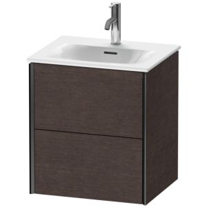 Duravit XViu vanity unit XV41310B272 51x42x55.7cm, 2 drawers, matt black, brushed dark oak