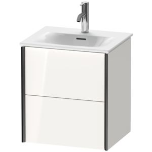 Duravit XViu Waschtisch-Unterschrank XV41310B285 51x42x55,7cm, 2 Schubkästen, schwarz matt, weiß hochglanz