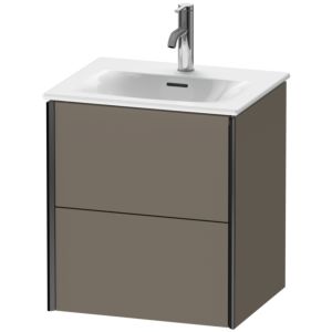 Duravit XViu Waschtisch-Unterschrank XV41310B290 51x42x55,7cm, 2 Schubkästen, schwarz matt, flannel grey seidenmatt