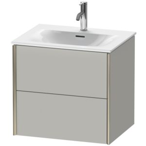 XViu Duravit vasque XV41320B107 61 x 55,7 x 48 cm, gris béton mat, 2 tiroirs, champagne mat