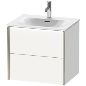 Duravit XViu vanity unit XV41320B118 61 x 55.7 x 48 cm, matt white, 2 drawers, matt champagne