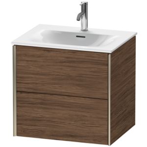 Duravit XViu vanity unit XV41320B121 61 x 55.7 x 48 cm, dark walnut, 2 drawers, matt champagne
