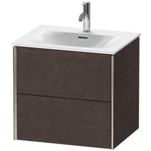 Duravit XViu Waschtisch-Unterschrank XV41320B172 61 x 55,7 x 48 cm, eiche dunkel gebürstet, 2 Schubkästen, champagner matt