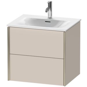 Duravit XViu Waschtisch-Unterschrank XV41320B191 61 x 55,7 x 48 cm, taupe matt, 2 Schubkästen, champagner matt