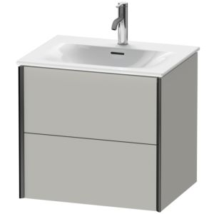 Duravit XViu vanity unit XV41320B207 61 x 55.7 x 48 cm, concrete gray matt, 2 drawers, black matt