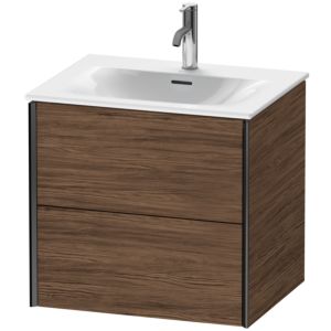 Duravit XViu vanity unit XV41320B221 61 x 55.7 x 48 cm, dark walnut, 2 drawers, matt black
