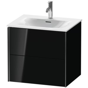 XViu Duravit vasque XV41320B240 61 x 55,7 x 48 cm, noir brillant, 2 tiroirs, noir mat