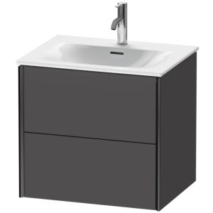 Duravit XViu vanity unit XV41320B249 61 x 55.7 x 48 cm, matt graphite, 2 drawers, matt black