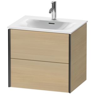 Duravit XViu vanity unit XV41320B271 61 x 55.7 x 48 cm, Mediterranean oak, 2 drawers, matt black