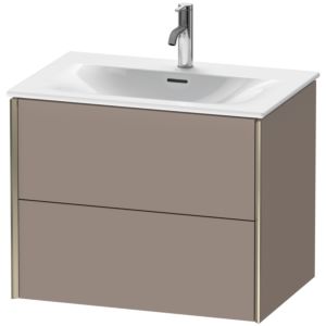 Duravit XViu vanity unit XV41330B143 71 x 55.7 x 48 cm, basalt matt, 2 drawers, champagne matt