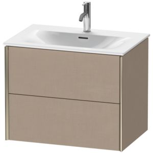 Duravit XViu Waschtisch-Unterschrank XV41330B175 71 x 55,7 x 48 cm, leinen, 2 Schubkästen, champagner matt