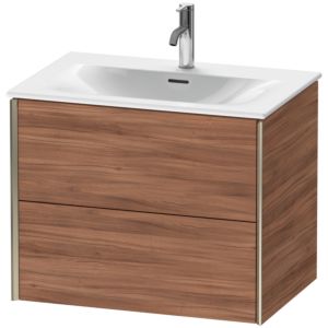 Duravit XViu Waschtisch-Unterschrank XV41330B179 71 x 55,7 x 48 cm, nussbaum natur, 2 Schubkästen, champagner matt