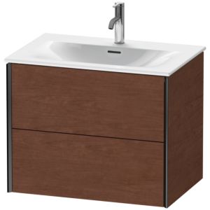 Duravit XViu vanity unit XV41330B213 71 x 55.7 x 48 cm, American walnut, 2 drawers, matt black
