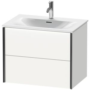 Duravit XViu Waschtisch-Unterschrank XV41330B218 71 x 55,7 x 48 cm, weiß matt, 2 Schubkästen, schwarz matt