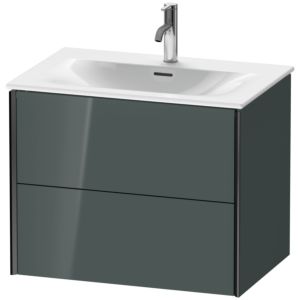 Duravit XViu vanity unit XV41330B238 71 x 55.7 x 48 cm, dolomiti gray high gloss, 2 drawers, matt black