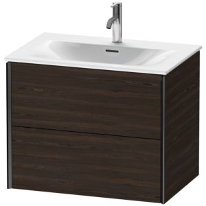 Duravit XViu vanity unit XV41330B269 71 x 55.7 x 48 cm, brushed walnut, 2 drawers, matt black