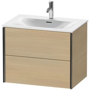 Duravit XViu vanity unit XV41330B271 71 x 55.7 x 48 cm, Mediterranean oak, 2 drawers, matt black
