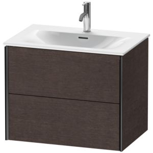 Duravit XViu vanity unit XV41330B272 71 x 55.7 x 48 cm, brushed dark oak, 2 drawers, matt black