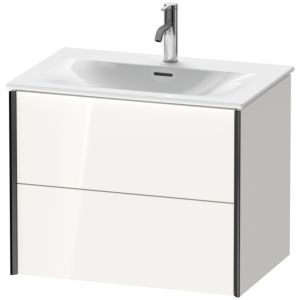 XViu Duravit vasque XV41330B285 71 x 55,7 x 48 cm, blanc brillant, 2 tiroirs, noir mat