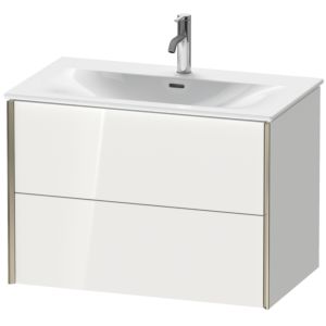 XViu Duravit vasque XV41340B235 81 x 55,7 x 48 cm, chêne terra, 2 tiroirs, noir mat