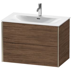 Duravit XViu vanity unit XV41340B121 81 x 55.7 x 48 cm, dark walnut, 2 drawers, matt champagne