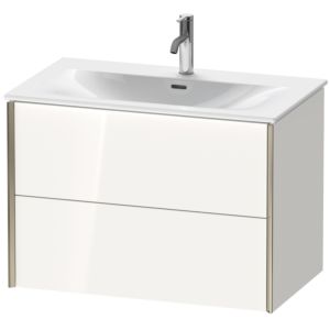 Duravit XViu vanity unit XV41340B122 81 x 55.7 x 48 cm, white high gloss, 2 drawers, matt champagne
