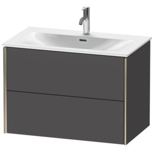 Duravit XViu vanity unit XV41340B149 81 x 55.7 x 48 cm, matt graphite, 2 drawers, matt champagne