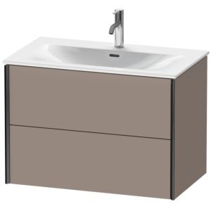 XViu Duravit vasque XV41340B243 81 x 55,7 x 48 cm, basalte mat, 2 tiroirs, noir mat