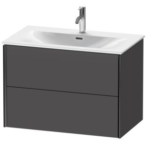 Duravit XViu vanity unit XV41340B249 81 x 55.7 x 48 cm, matt graphite, 2 drawers, matt black