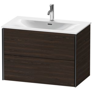 Duravit XViu vanity unit XV41340B269 81 x 55.7 x 48 cm, brushed walnut, 2 drawers, matt black
