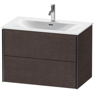 Duravit XViu vanity unit XV41340B272 81 x 55.7 x 48 cm, brushed dark oak, 2 drawers, matt black