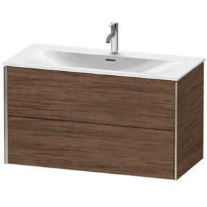 Duravit XViu vanity unit XV41350B121 101 x 55.7 x 48 cm, dark walnut, 2 drawers, matt champagne