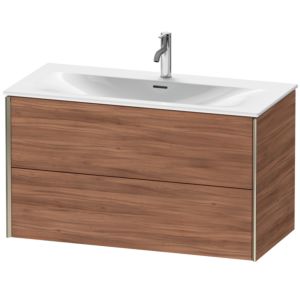 Duravit XViu vanity unit XV41350B179 101 x 55.7 x 48 cm, natural walnut, 2 drawers, matt champagne