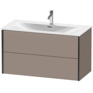 Duravit XViu Waschtisch-Unterschrank XV41350B243 101 x 55,7 x 48 cm, basalt matt, 2 Schubkästen, schwarz matt
