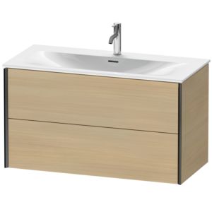XViu Duravit vasque XV41350B271 101 x 55,7 x 48 cm, chêne méditerranéen, 2 tiroirs, noir mat