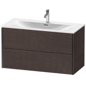 Duravit XViu Waschtisch-Unterschrank XV41350B272 101 x 55,7 x 48 cm, eiche dunkel gebürstet, 2 Schubkästen, schwarz matt