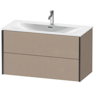 XViu Duravit vasque XV41350B275 101 x 55,7 x 48 cm, lin, 2 tiroirs, noir mat