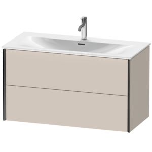 Duravit XViu vanity unit XV41350B291 101 x 55.7 x 48 cm, matt taupe, 2 drawers, matt black