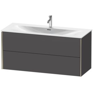 Duravit XViu vanity unit XV41360B149 121 x 55.7 x 48 cm, matt graphite, 2 drawers, matt champagne