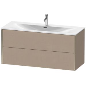 XViu Duravit vasque XV41360B175 121 x 55,7 x 48 cm, lin, 2 tiroirs, champagne mat