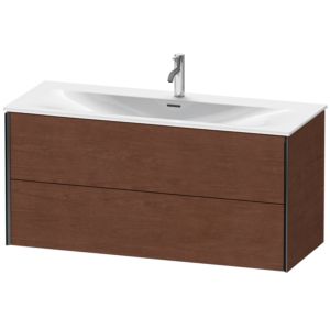 Duravit XViu vanity unit XV41360B213 121 x 55.7 x 48 cm, American walnut, 2 drawers, matt black