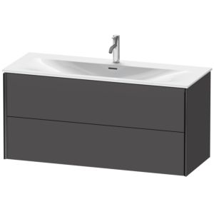 Duravit XViu vanity unit XV41360B249 121 x 55.7 x 48 cm, matt graphite, 2 drawers, matt black
