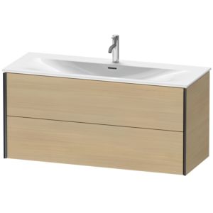 Duravit XViu vanity unit XV41360B271 121 x 55.7 x 48 cm, Mediterranean oak, 2 drawers, matt black
