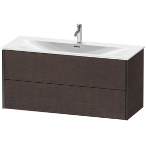 Duravit XViu vanity unit XV41360B272 121 x 55.7 x 48 cm, brushed dark oak, 2 drawers, matt black