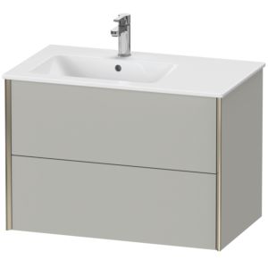 Duravit XViu vanity unit XV41580B107 81x48x56cm, 2 drawers, basin on the left, matt champagne, matt concrete gray