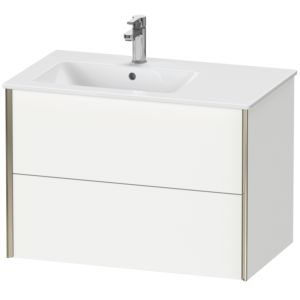 Duravit XViu Waschtisch-Unterschrank XV41580B118 81x48x56cm, 2 Schubkästen, Becken links, champagner matt, weiß matt