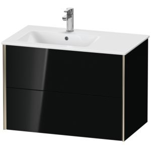 Duravit XViu vanity unit XV41580B140 81x48x56cm, 2 drawers, basin on the left, matt champagne, high-gloss black